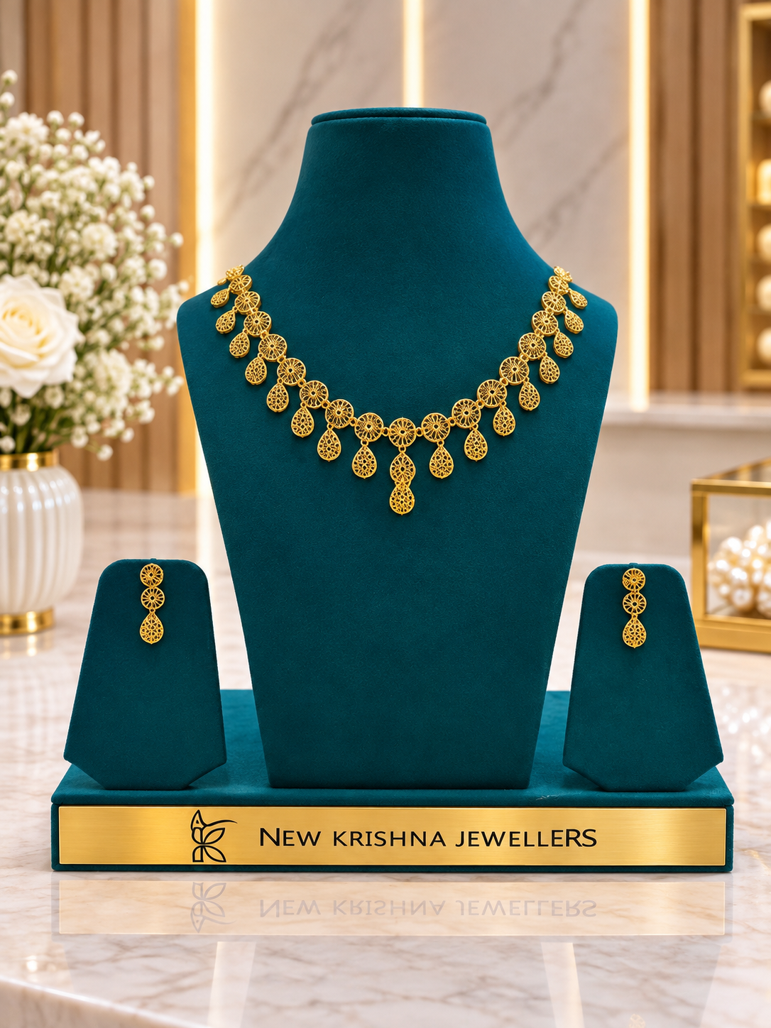 PURE SILVER GOLD PLATED TURKISH SET GP151