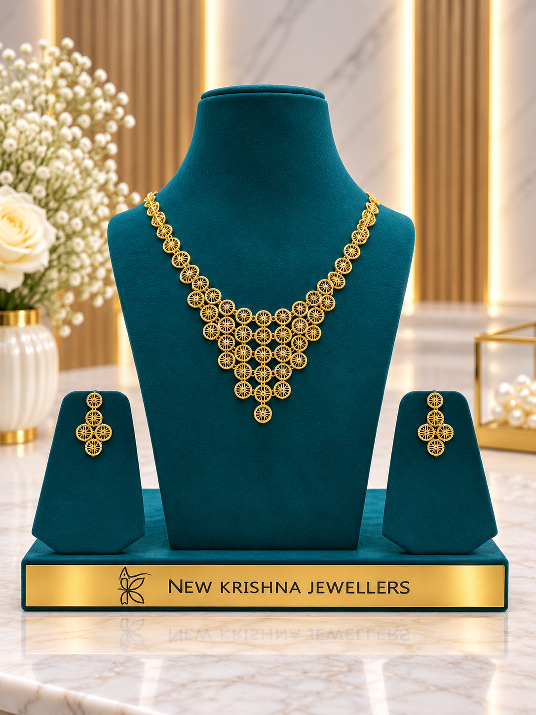 PURE SILVER GOLD PLATED TURKUSH SET GP150