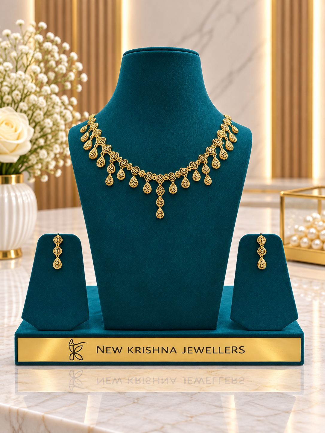 PURE SILVER GOLD PLATED TURKISH SET GP146