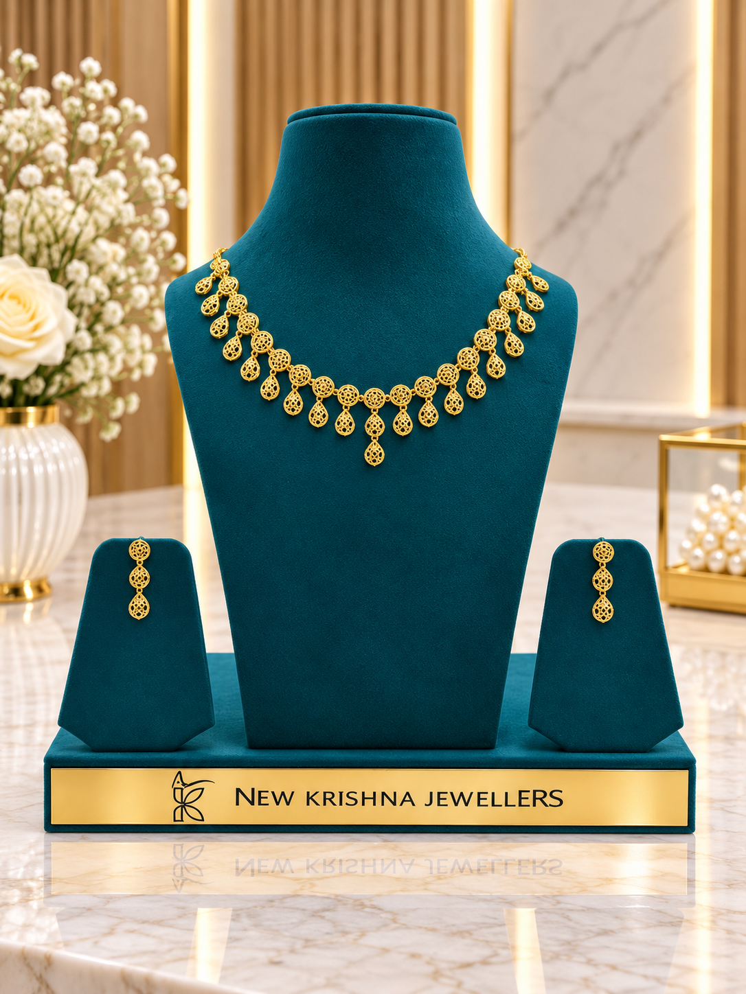 PURE SILVER GOLD PLATED TURKISH SET GP149