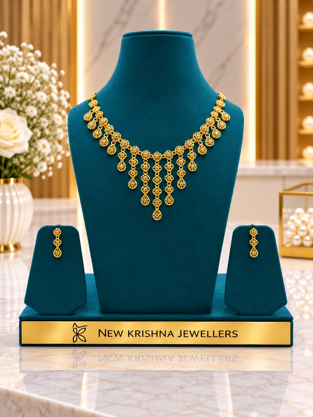PURE SILVER GOLD PLATED TURKISH SET GP147