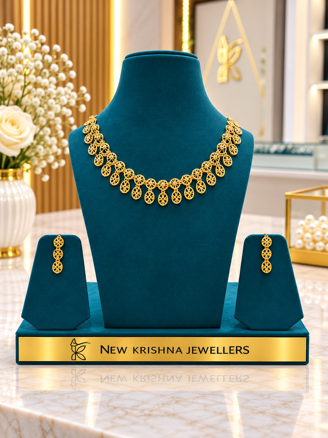 PURE SILVER GOLD PLATED TURKISH SET GP145