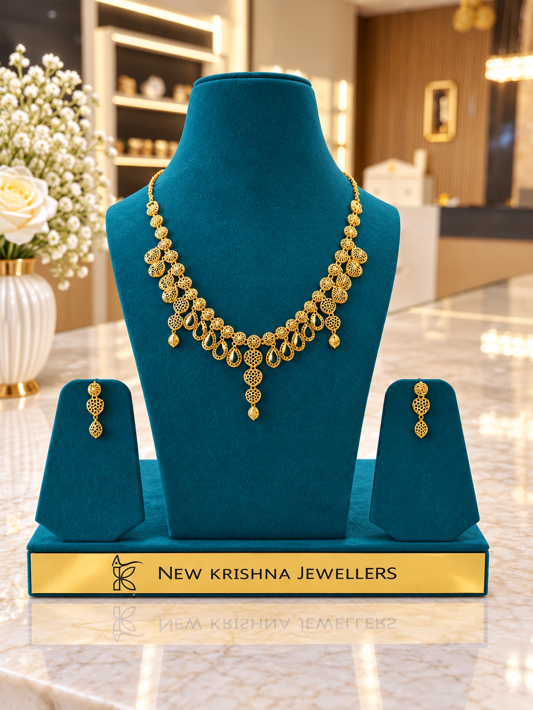 PURE SILVER GOLD PLATED TURKISH SET GP140
