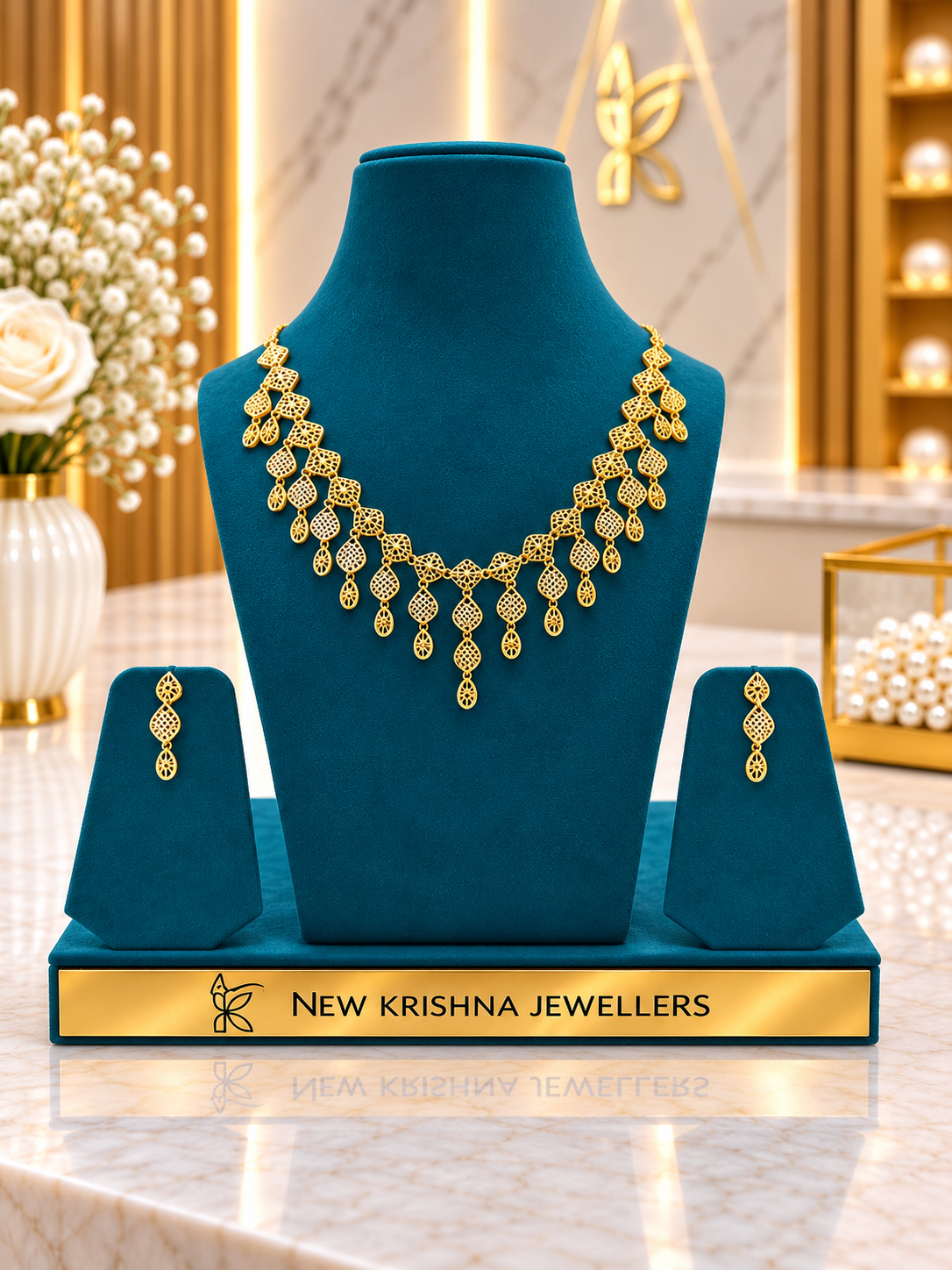 PURE SILVER GOLD PLATED TURKISH SET GP142