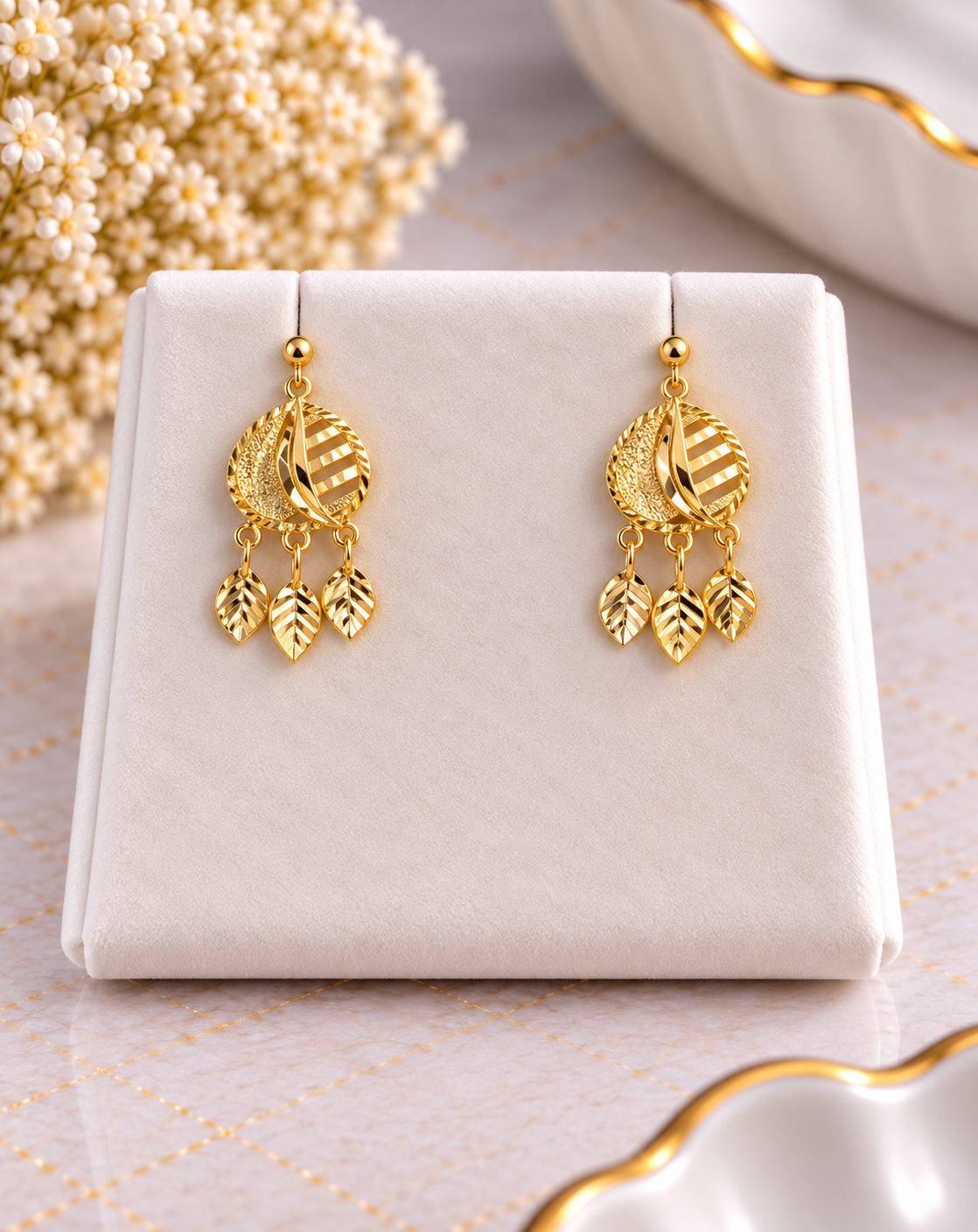 PURE SILVER GOLD PLATED EARRINGS GP194