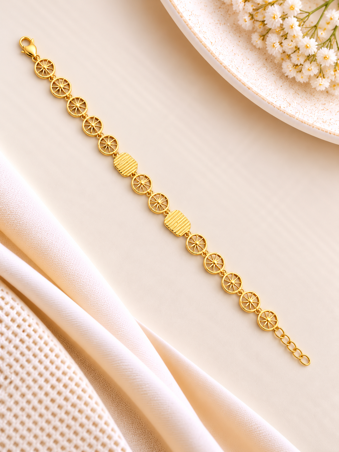 PURE SILVER GOLD PLATED BRACELET GP329