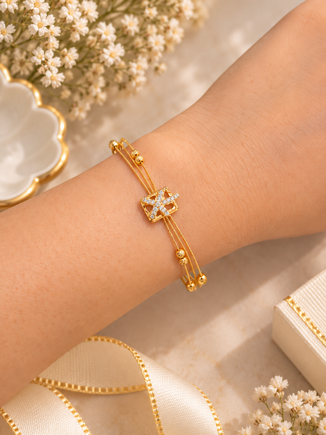 PURE SILVER GOLD PLATED BANGLE BRACELET GP369