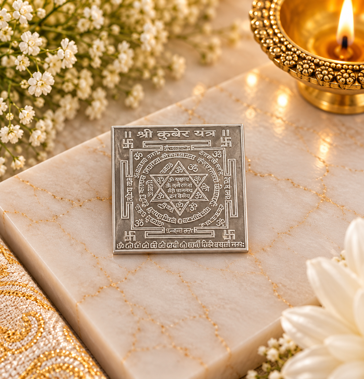 PURE SILVER KUBER YANTRA