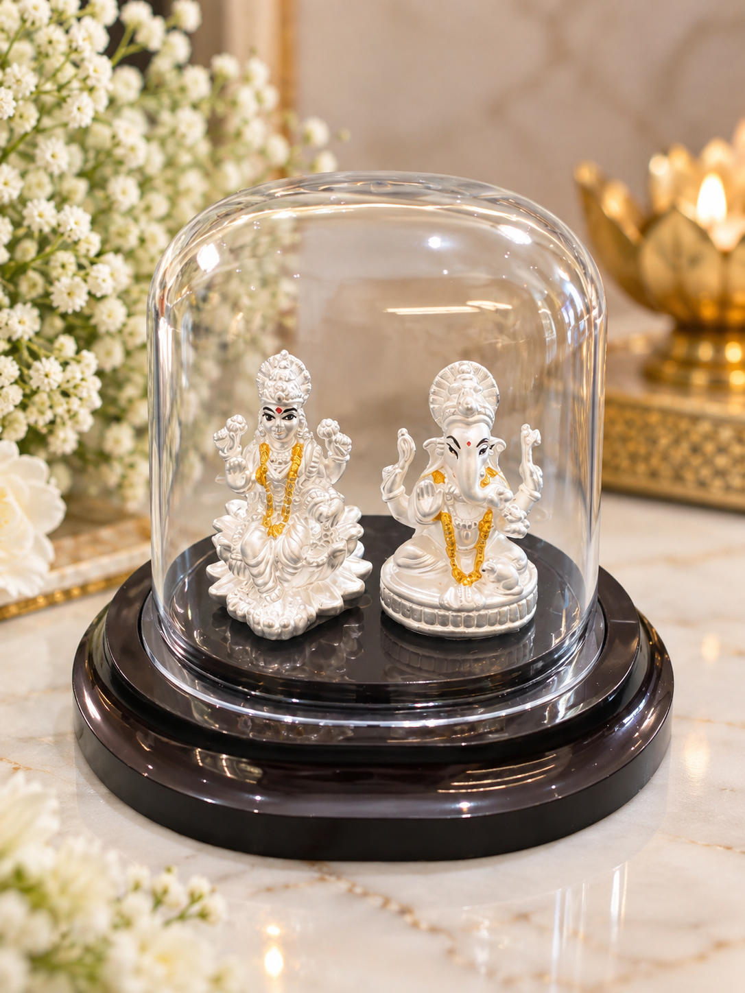 PURE SILVER LAKSHMI GANESH JI IDOL