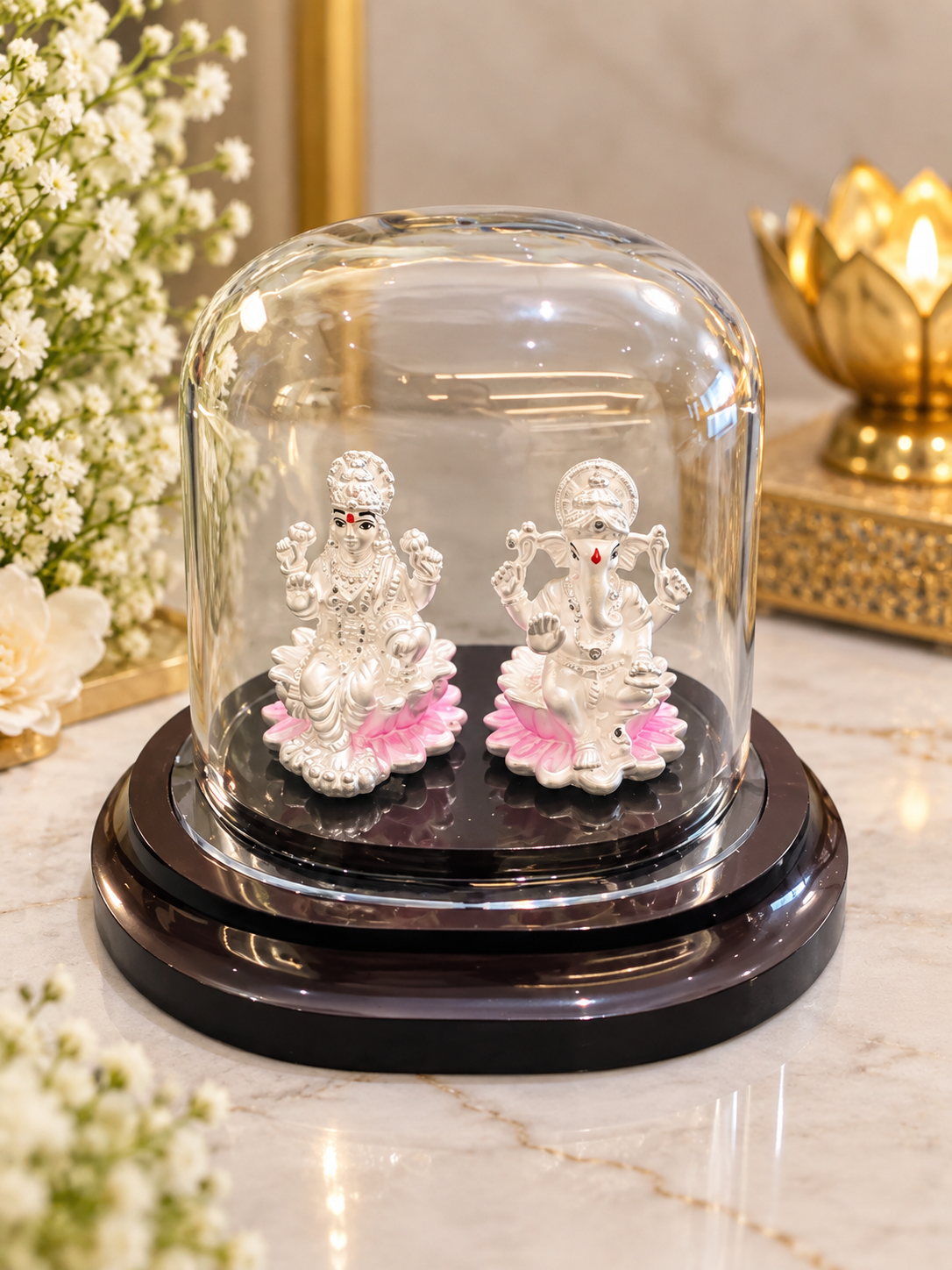 PURE SILVER LAKSHMI GANESH JI IDOL