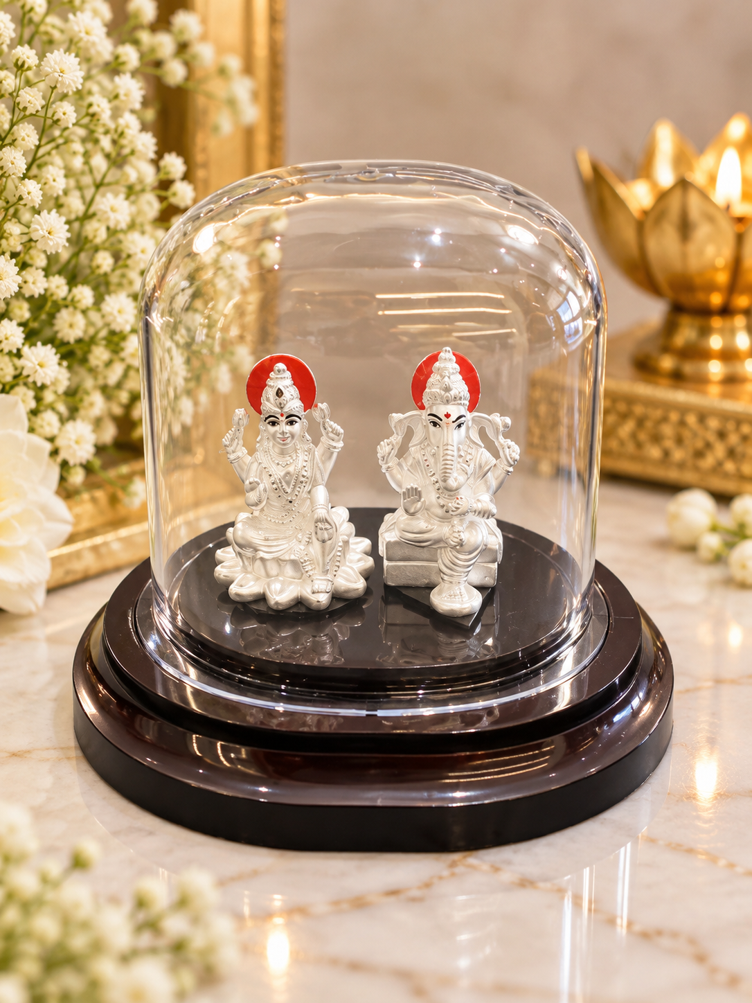 PURE SILVER LAKSHMI GANESH JI IDOL