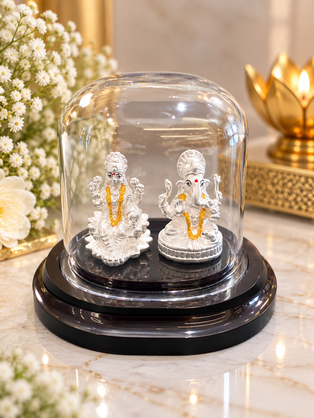 PURE SILVER LAKSHMI GANESH JI IDOL