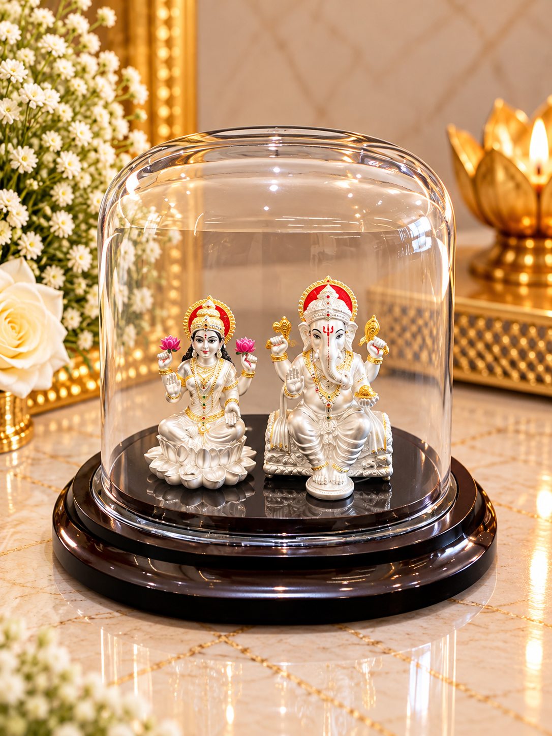 PURE SILVER LAKSHMI GANESH JI IDOL
