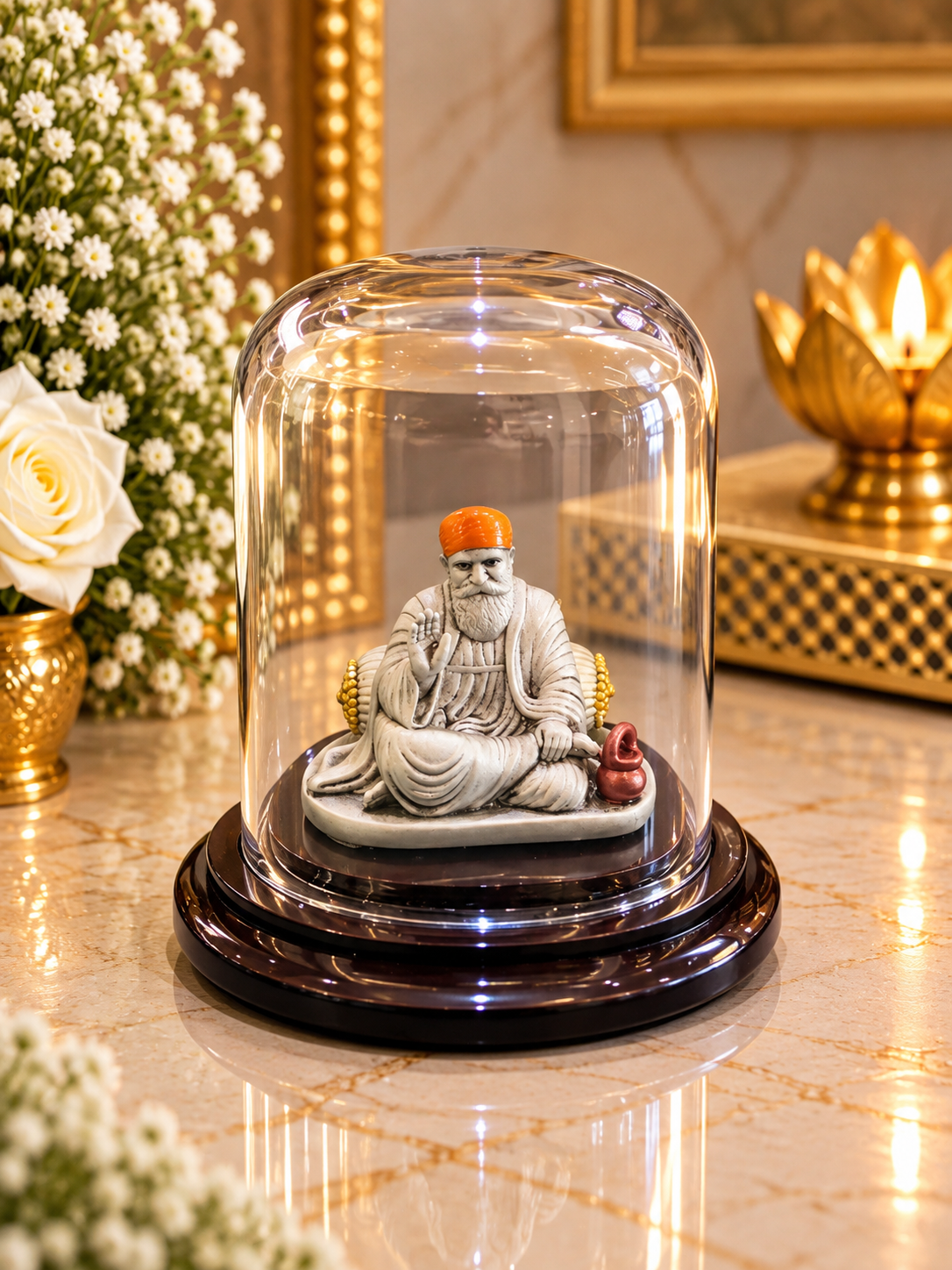 PURE SILVER GURU NANAK DEV JI IDOL