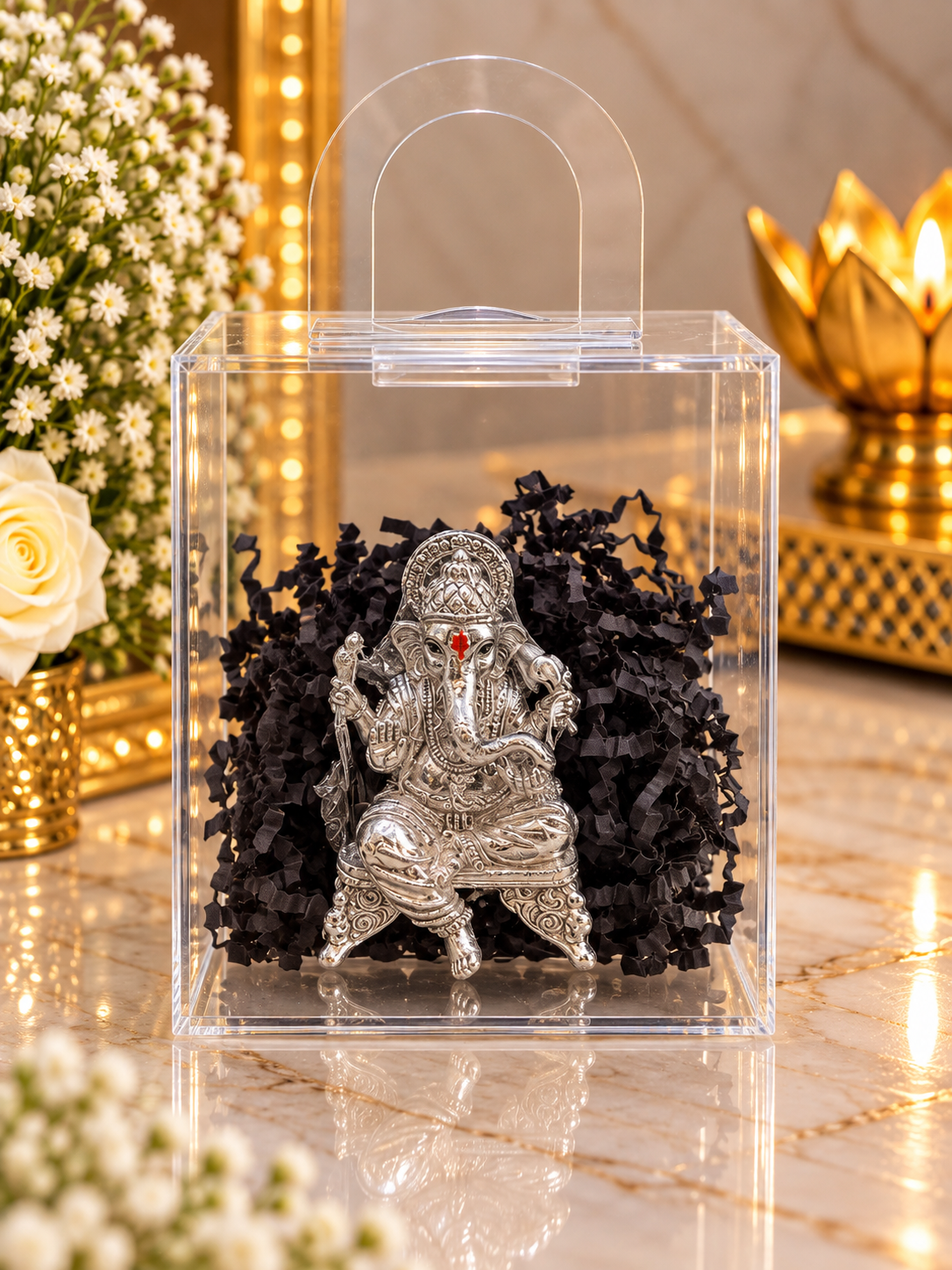 PURE SILVER GANESH JI IDOL