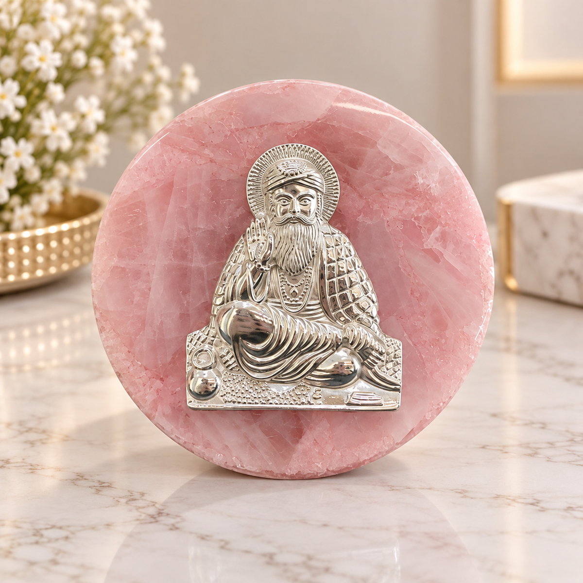PURE SILVER GURU NANAK DEV JI IDOL