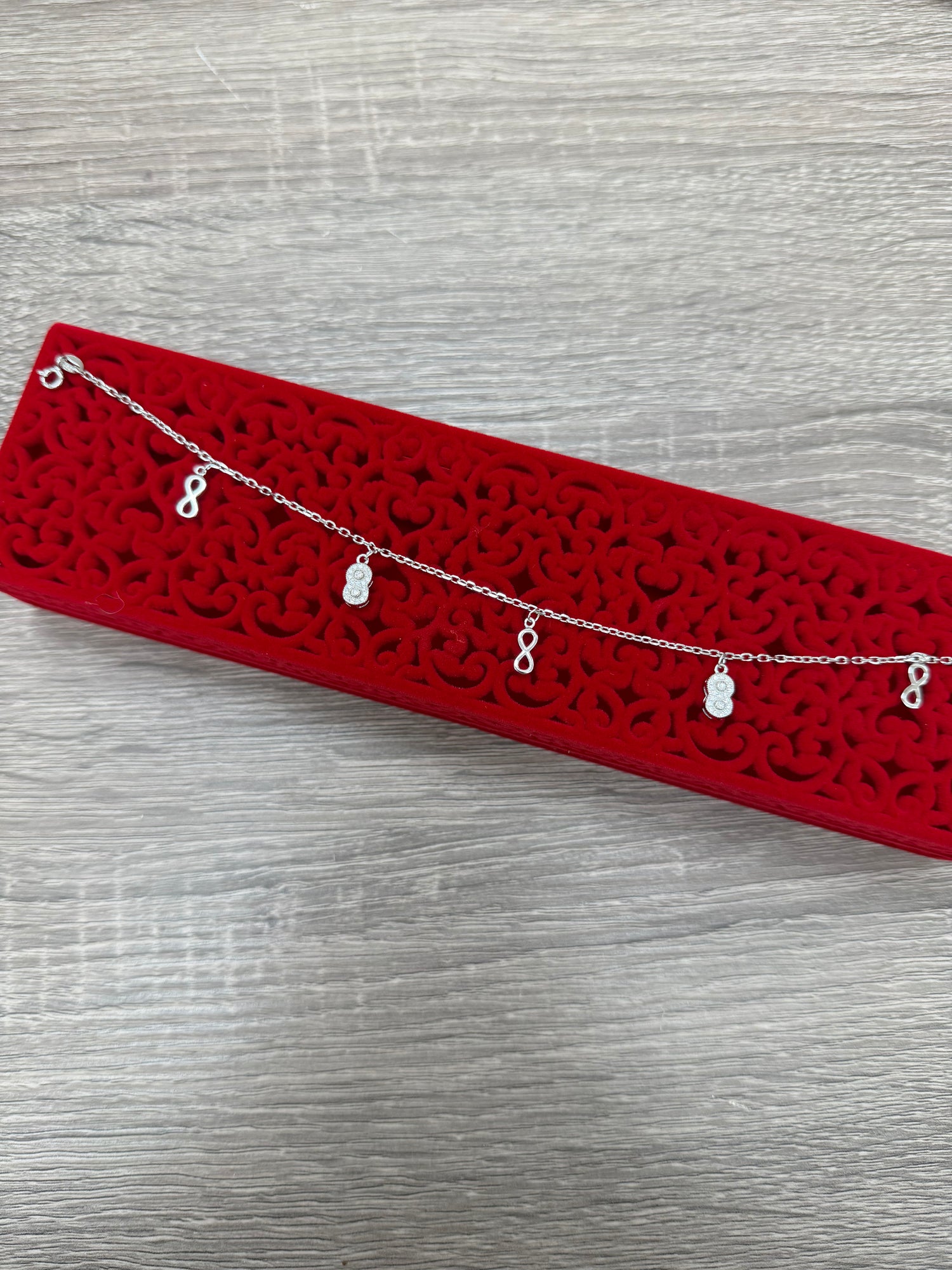 SILVER SINGLE ANKLET SA042