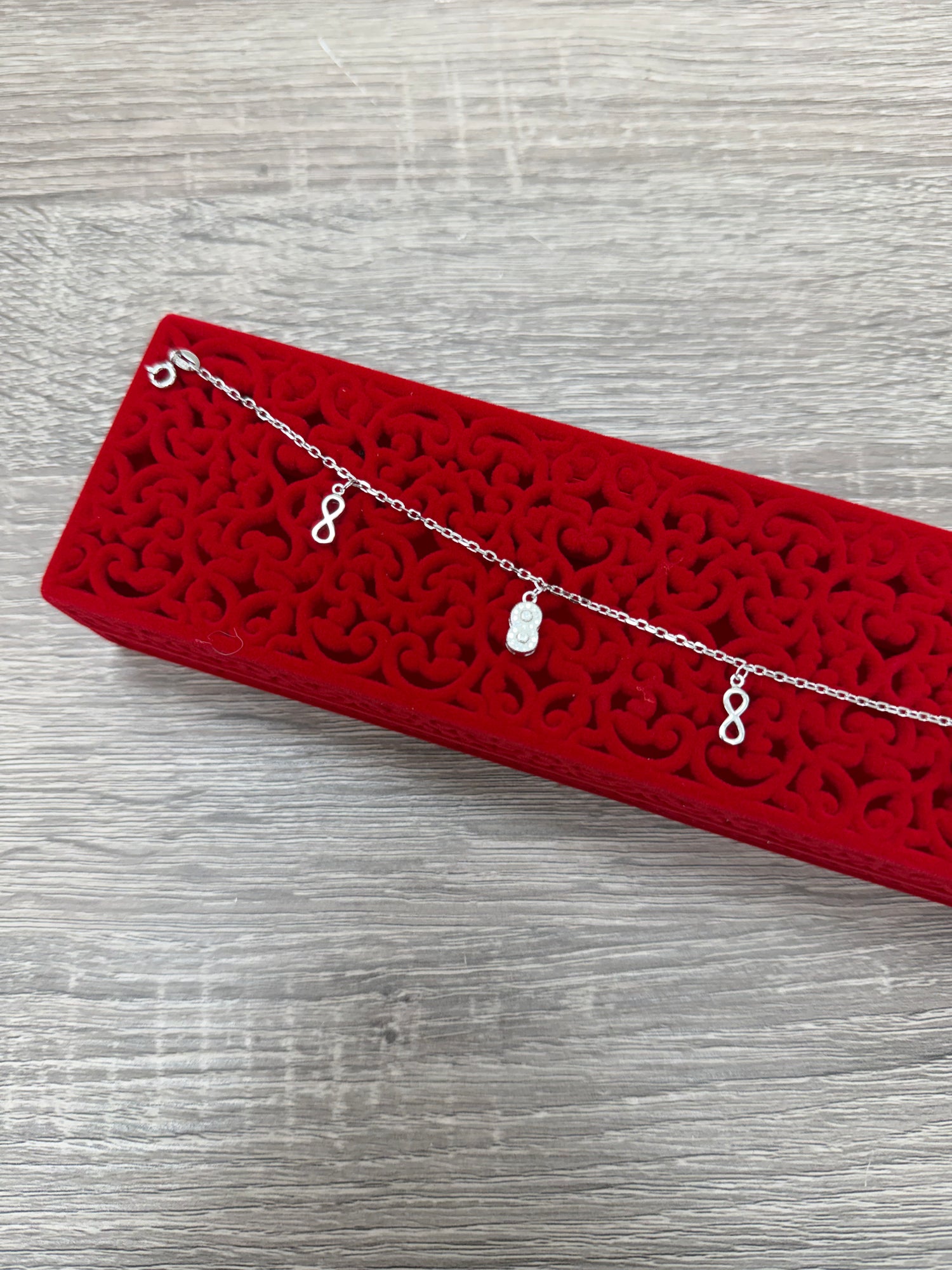 SILVER SINGLE ANKLET SA042