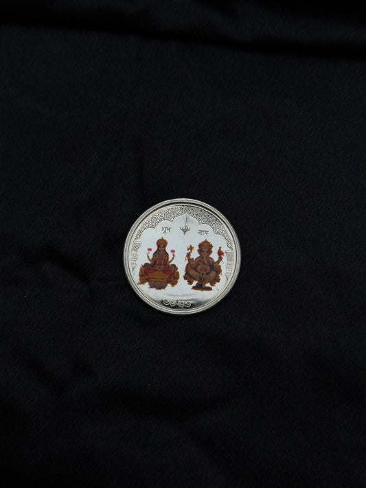 LAXMI GANESH SILVER COIN SC004