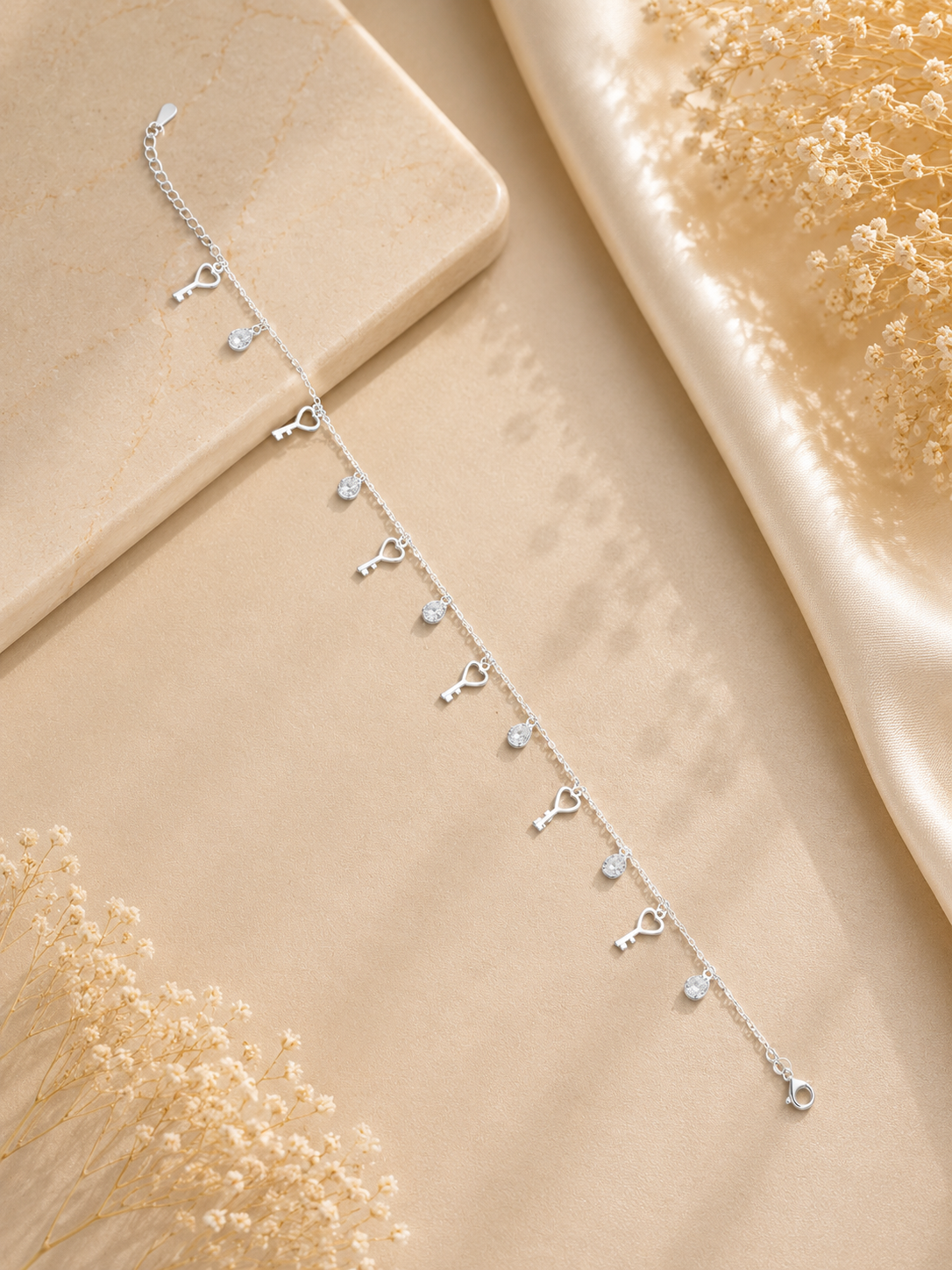 925 SILVER SINGLE ANKLET IA015