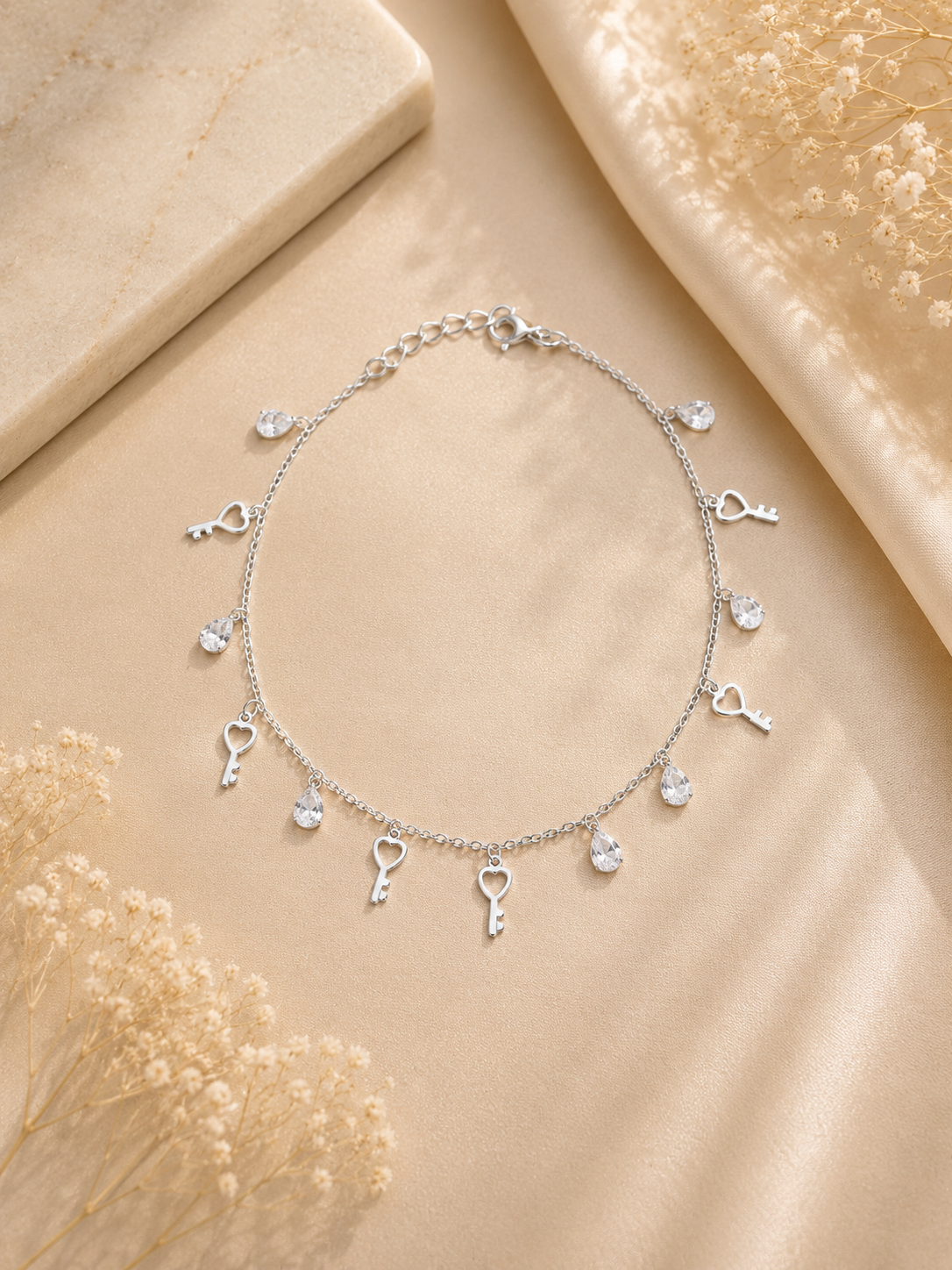 925 SILVER SINGLE ANKLET IA015