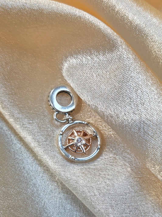 SPINNING COMPASS DANGLE PANDORA CHARM PC254