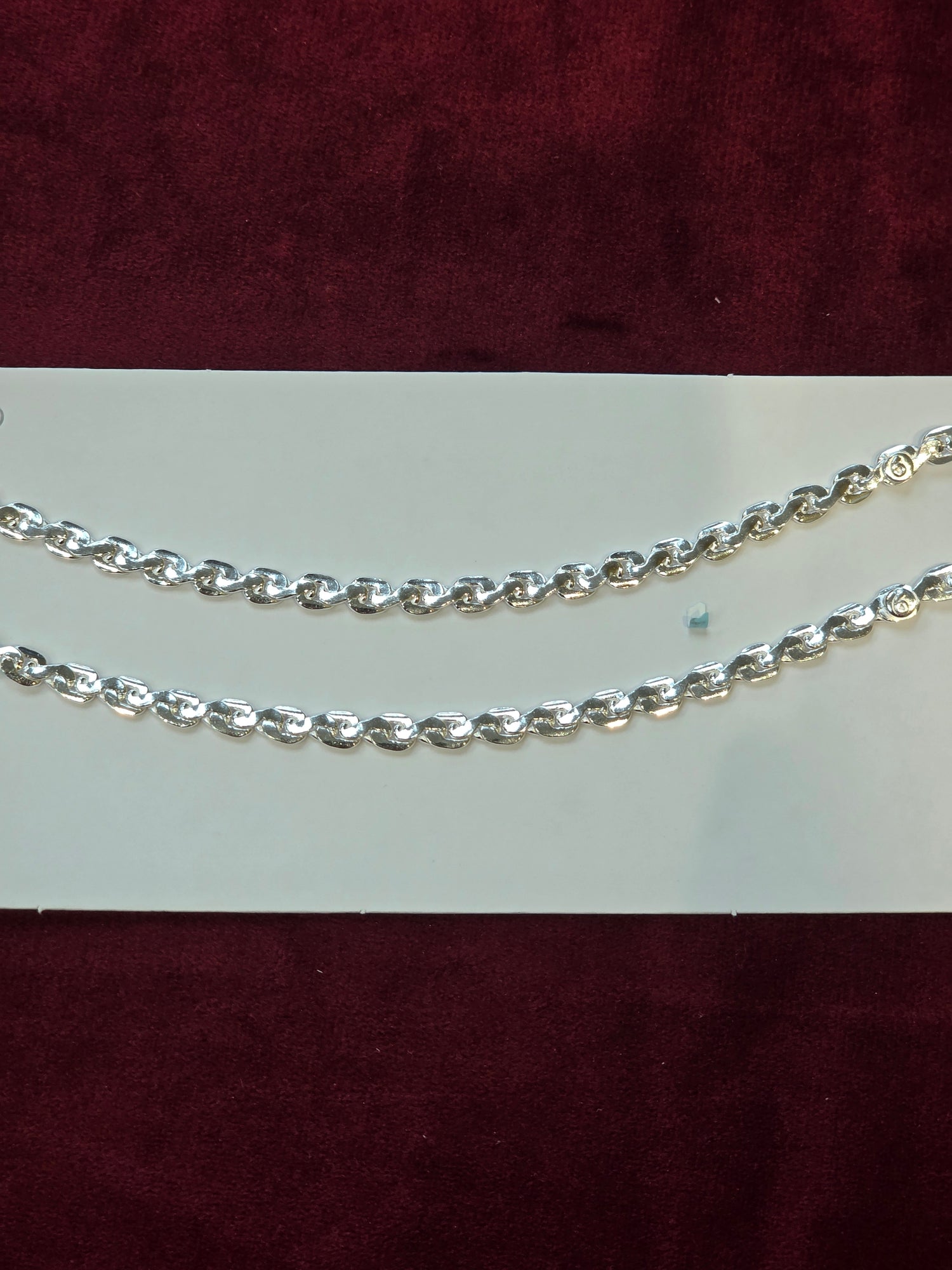 BABY SILVER ANKLETS SIZE 6.5 IN BJ059