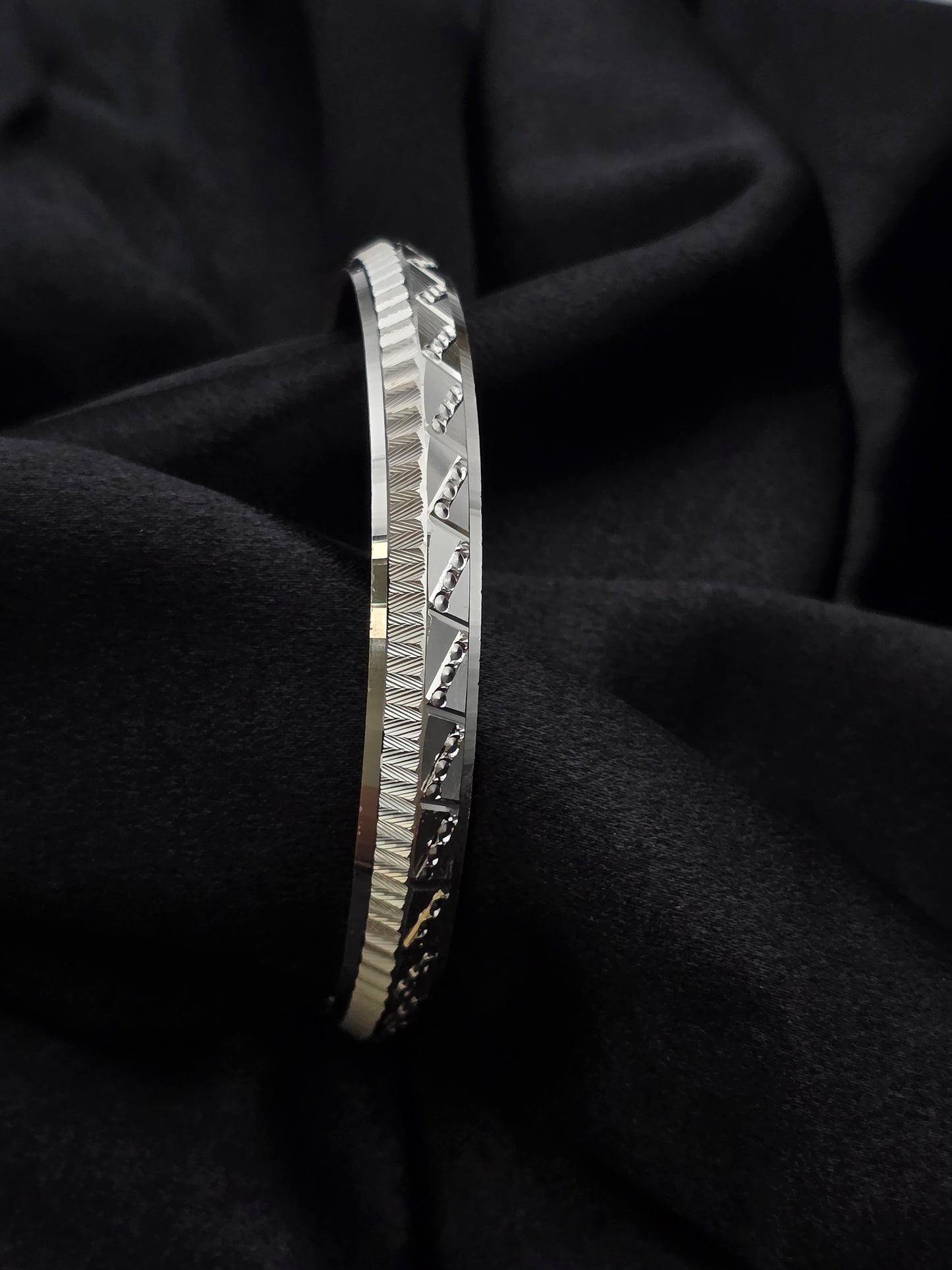 MENS SILVER KADDA SIZE 3 MK092