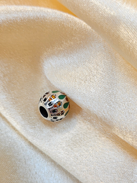 ENAMEL FREE DESIGN ROUND PANDORA CHARM PC321
