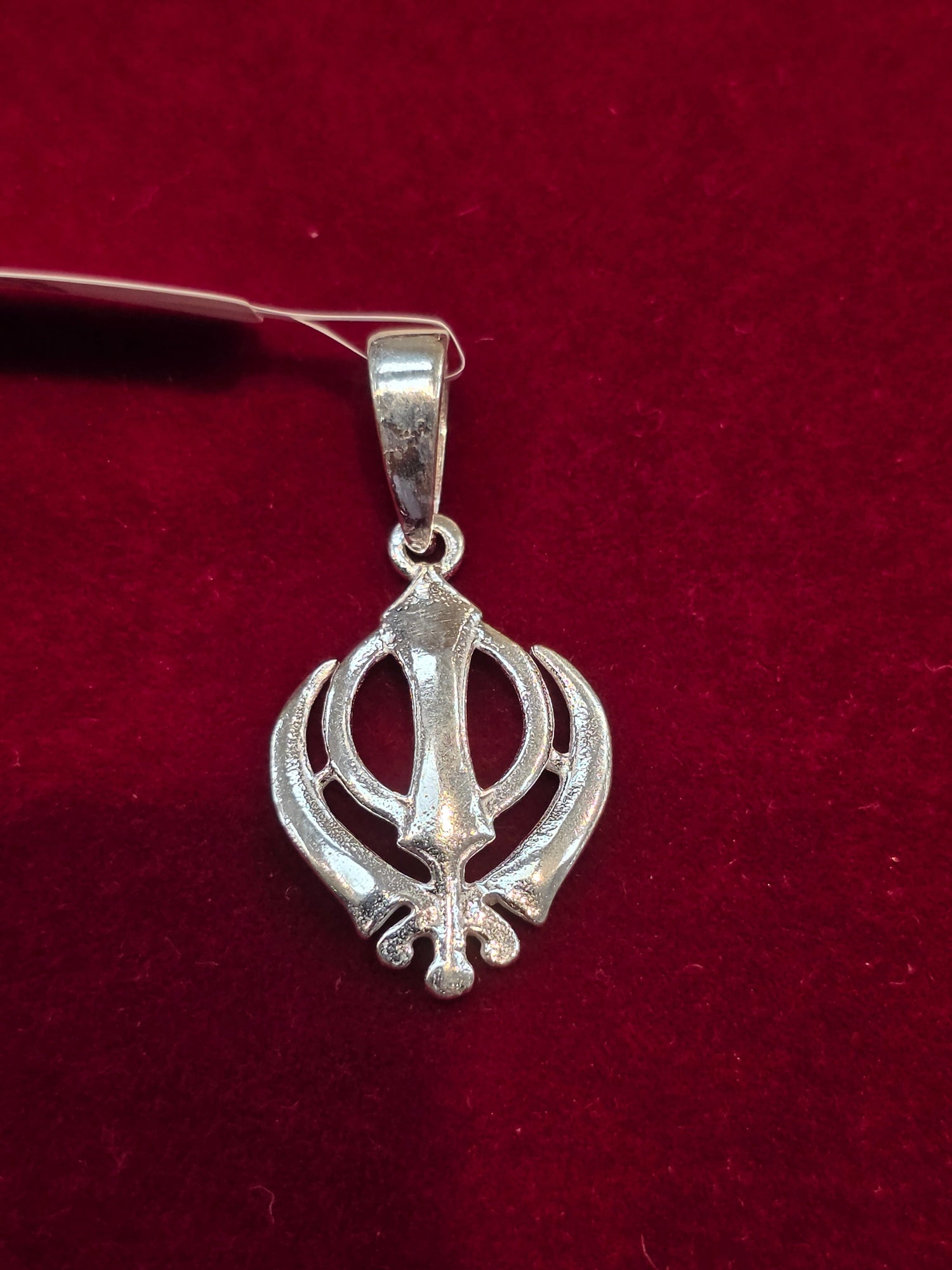 SILVER KHANDA PENDANT SP198