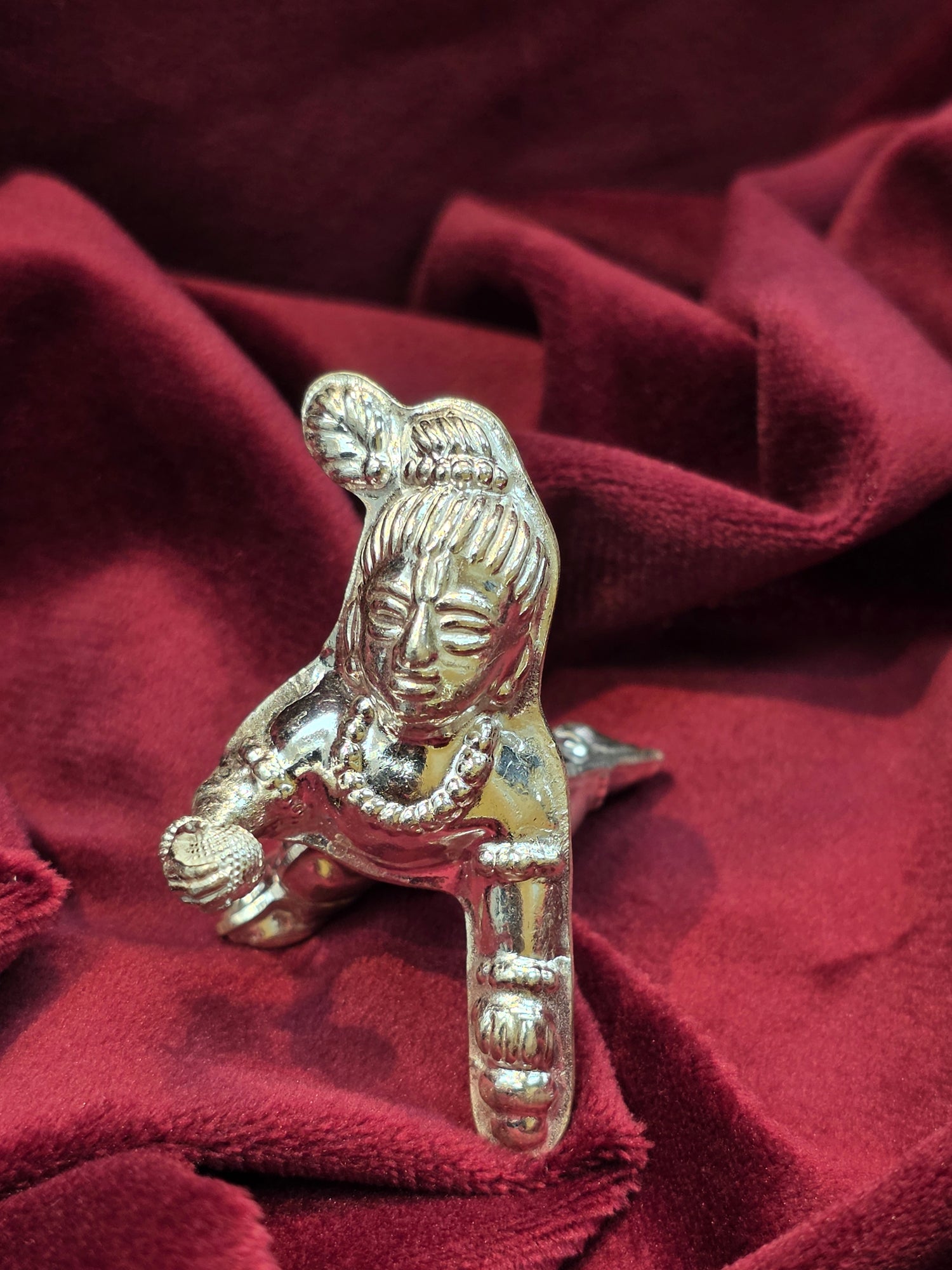 PURE SILVER LADDU GOPAL JI IDOL AC309