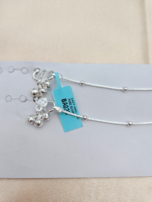 BABY SILVER ANKLETS 5.5 SIZE BA035