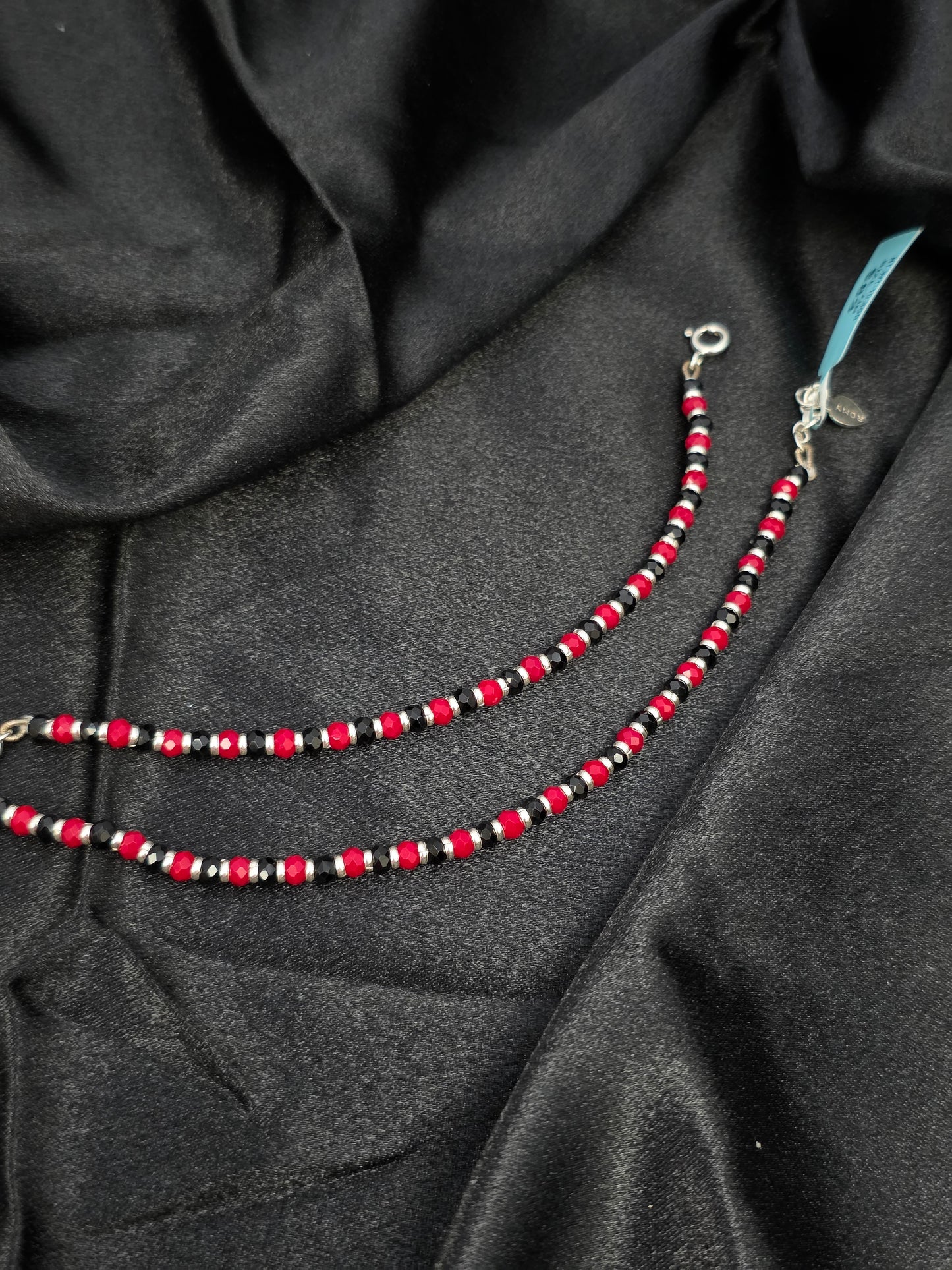 BABY SILVER ANKLETS SIZE 7 BA003