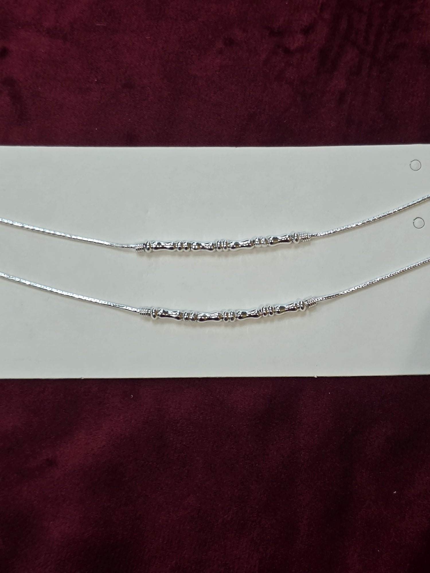 BABY SILVER ANKLETS SIZE 8.5 IN BJ016