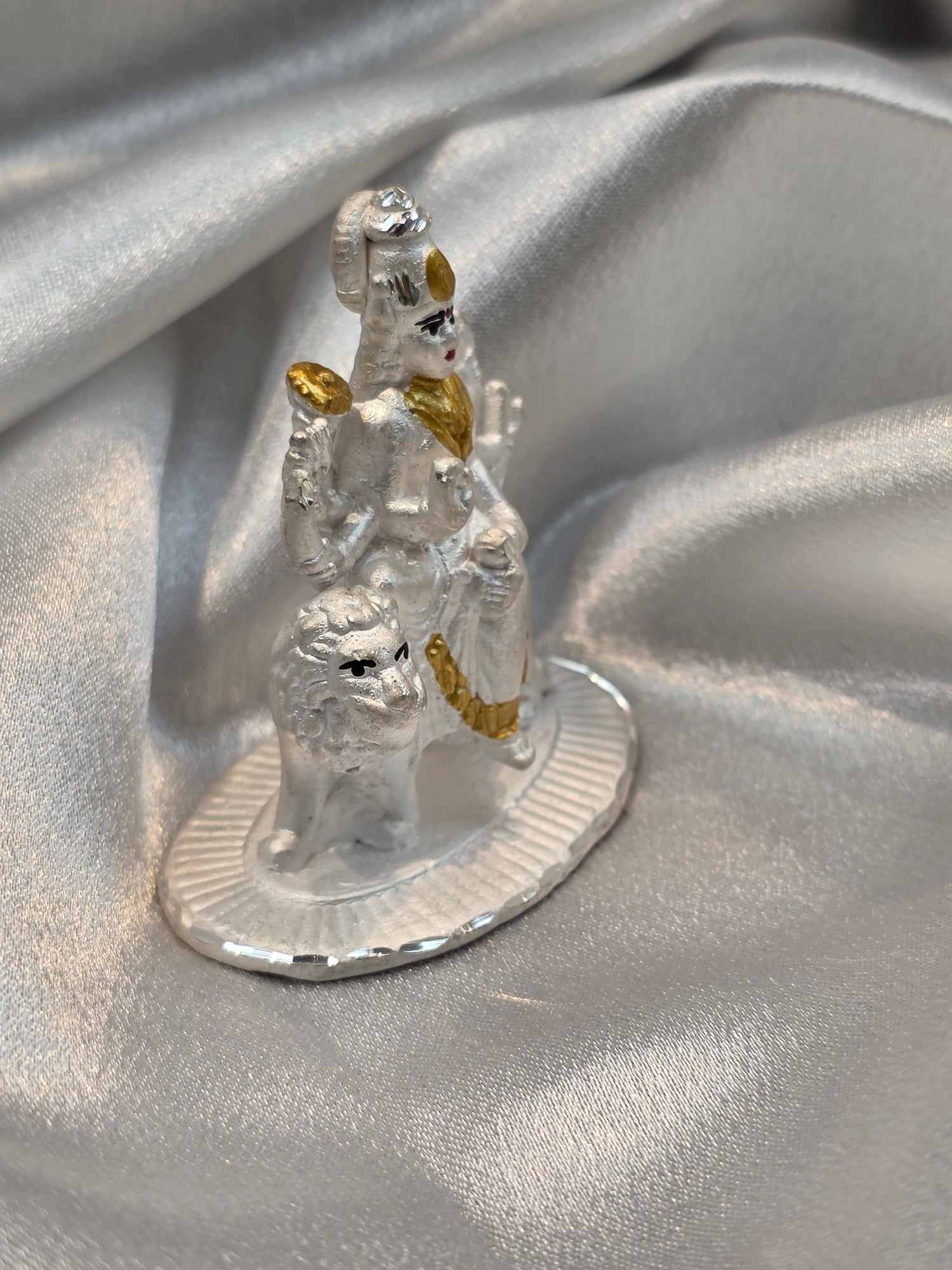 PURE SILVER MAA DURGA JI IDOL AC318