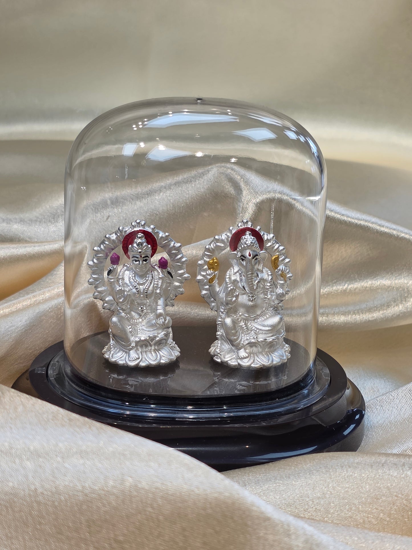 GANESH-LAXMI PURE SILVER IDOL SE003