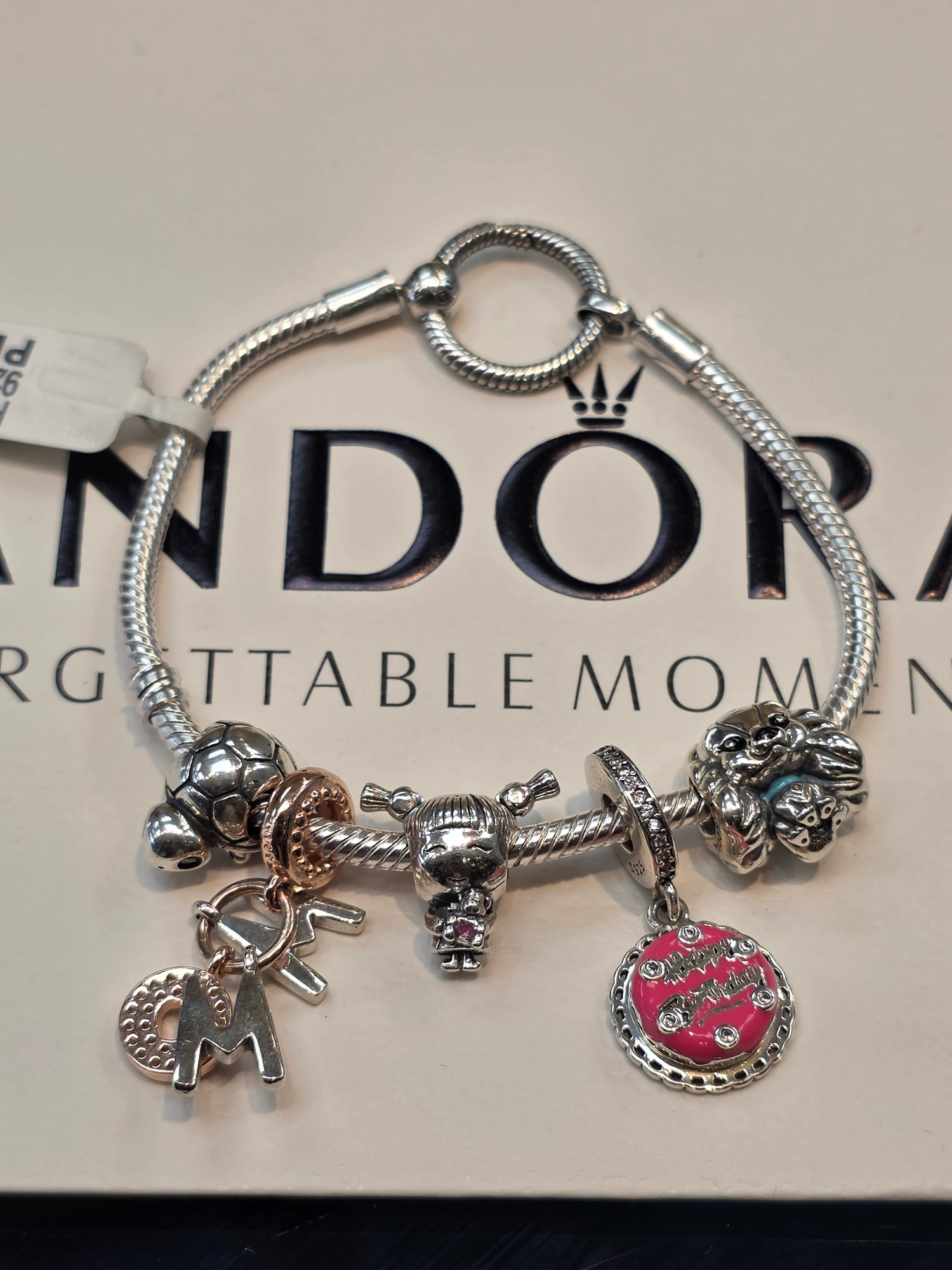 PANDORA BRACELET/5 CHARMS PB039