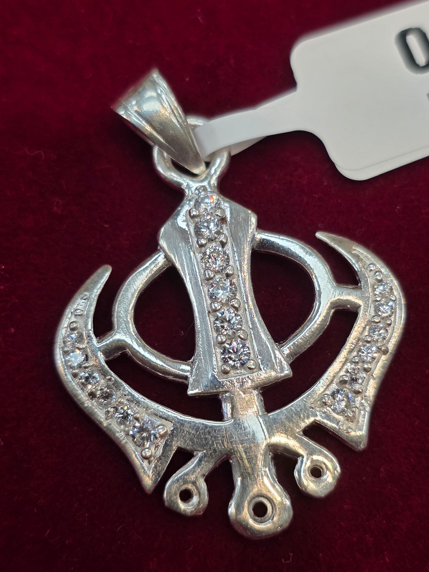SILVER KHANDA PENDANT SP186
