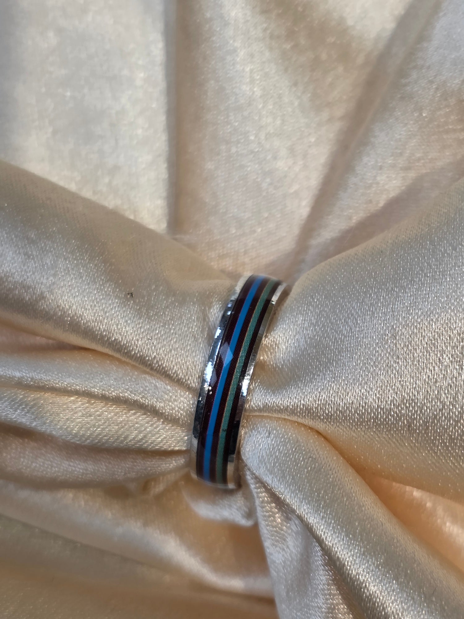 BOYS SILVER RING SIZE 10 BR024