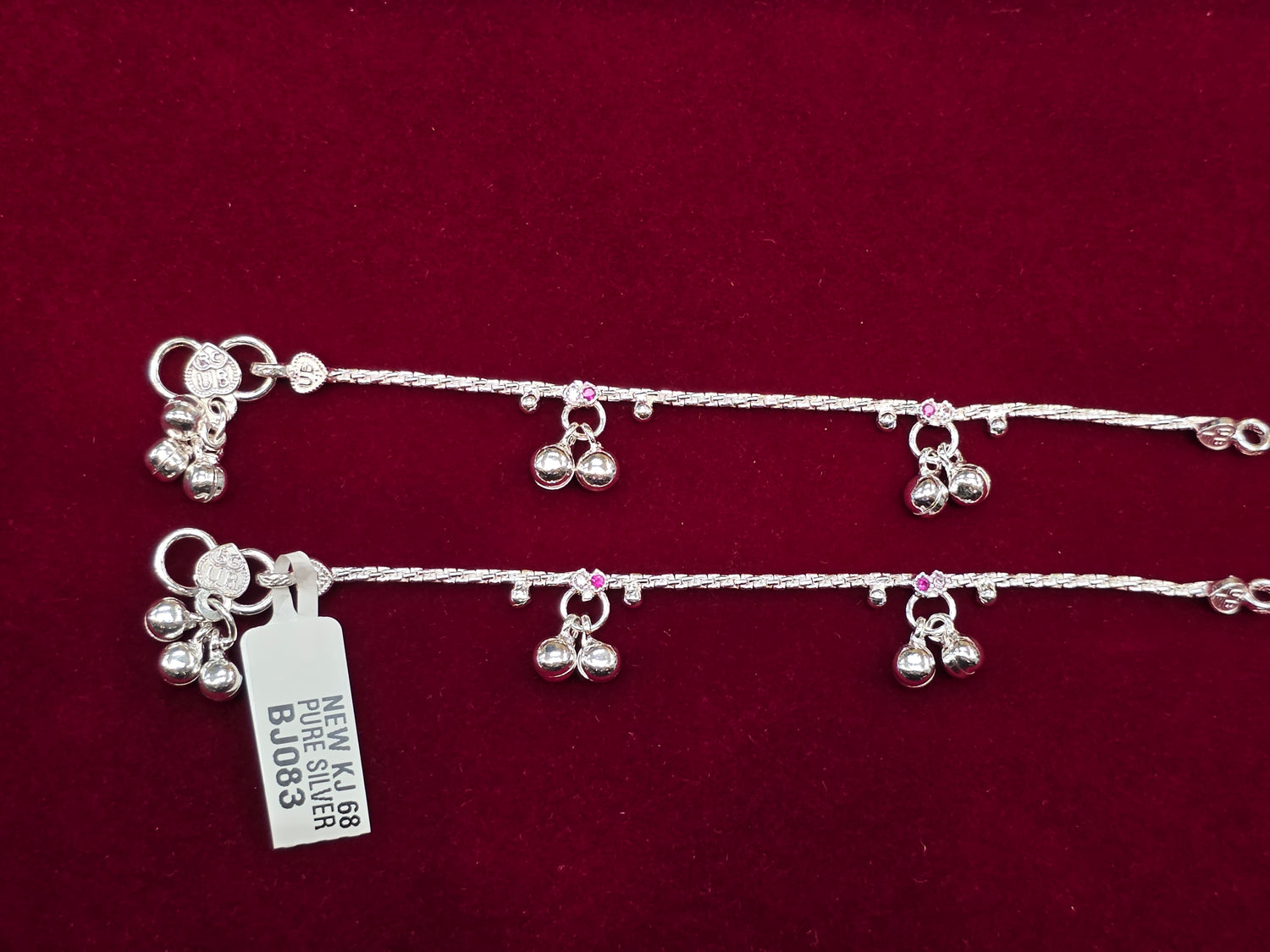 BABY SILVER ANKLETS SIZE 5 IN BJ083