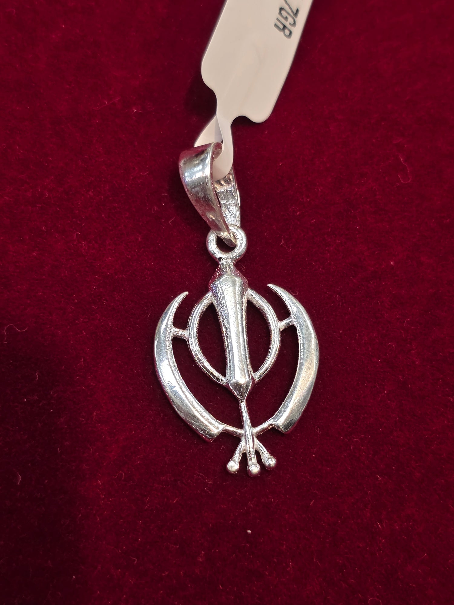 SILVER KHANDA PENDANT SP205