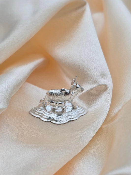 PURE SILVER COW AND CALF PI114