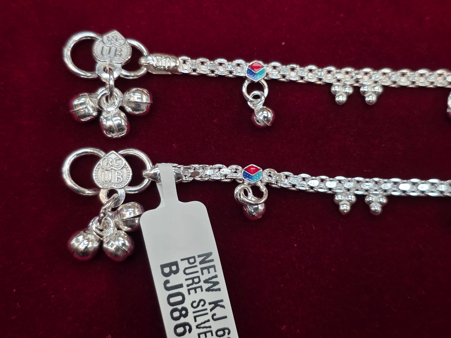 BABY SILVER ANKLETS SIZE 5 IN BJ086