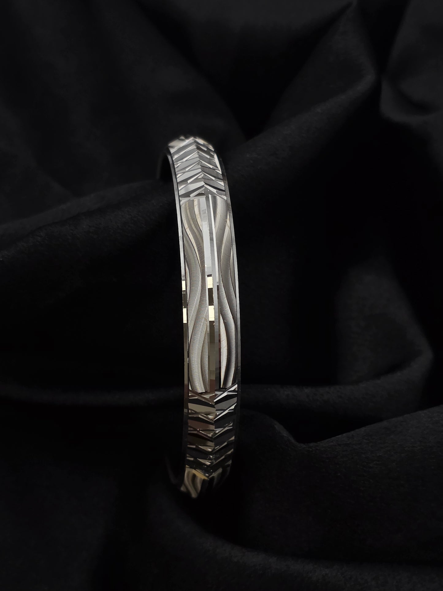 MENS SILVER KADDA SIZE 3  MK099