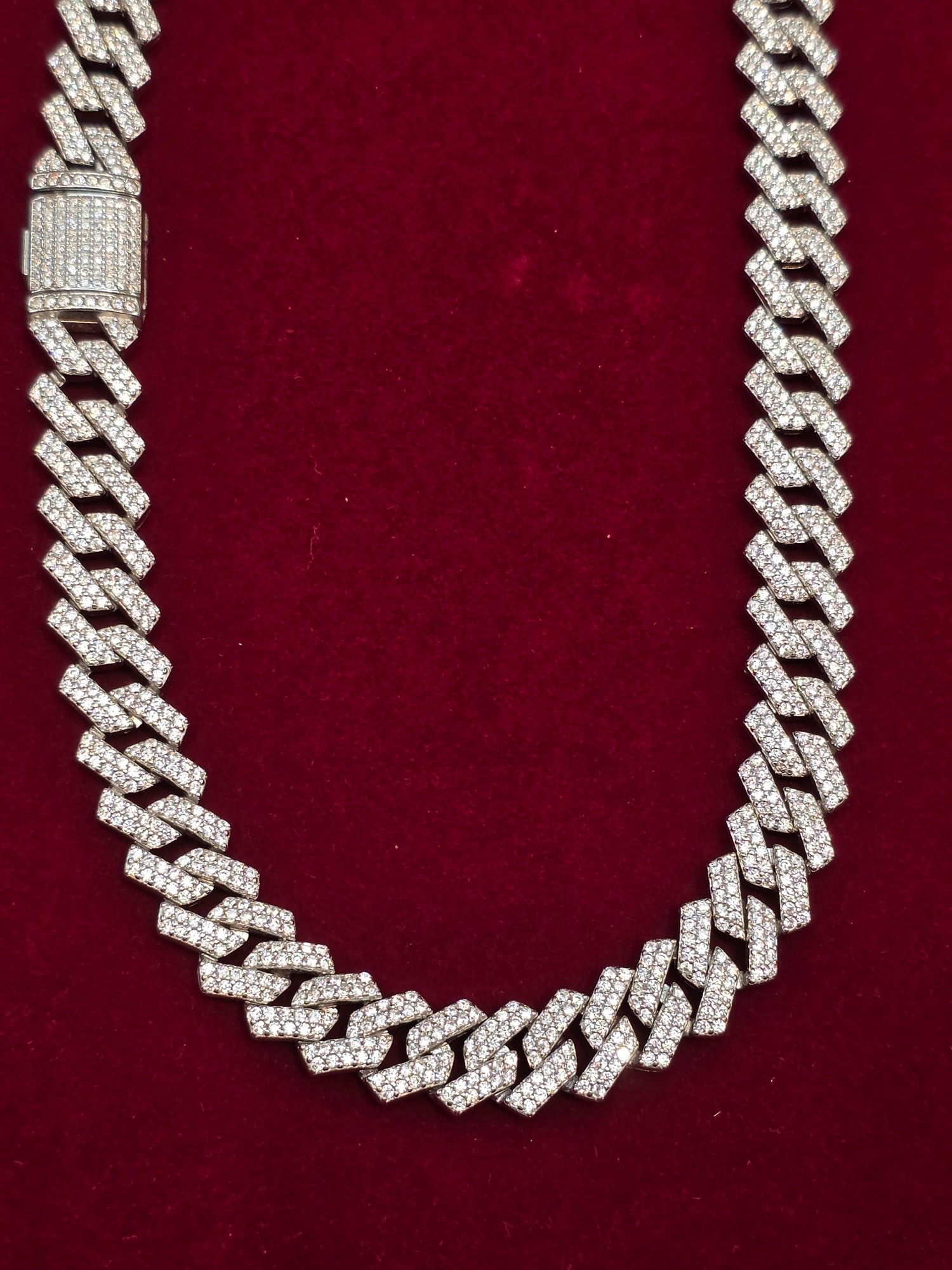 SILVER ICED CHAIN IC016