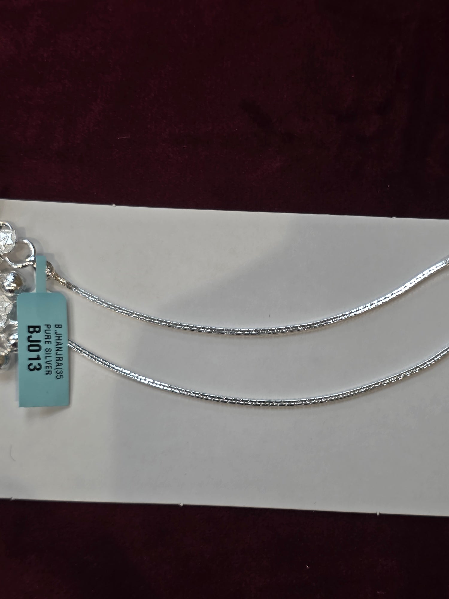 BABY SILVER ANKLETS SIZE 5.5 IN BJ013