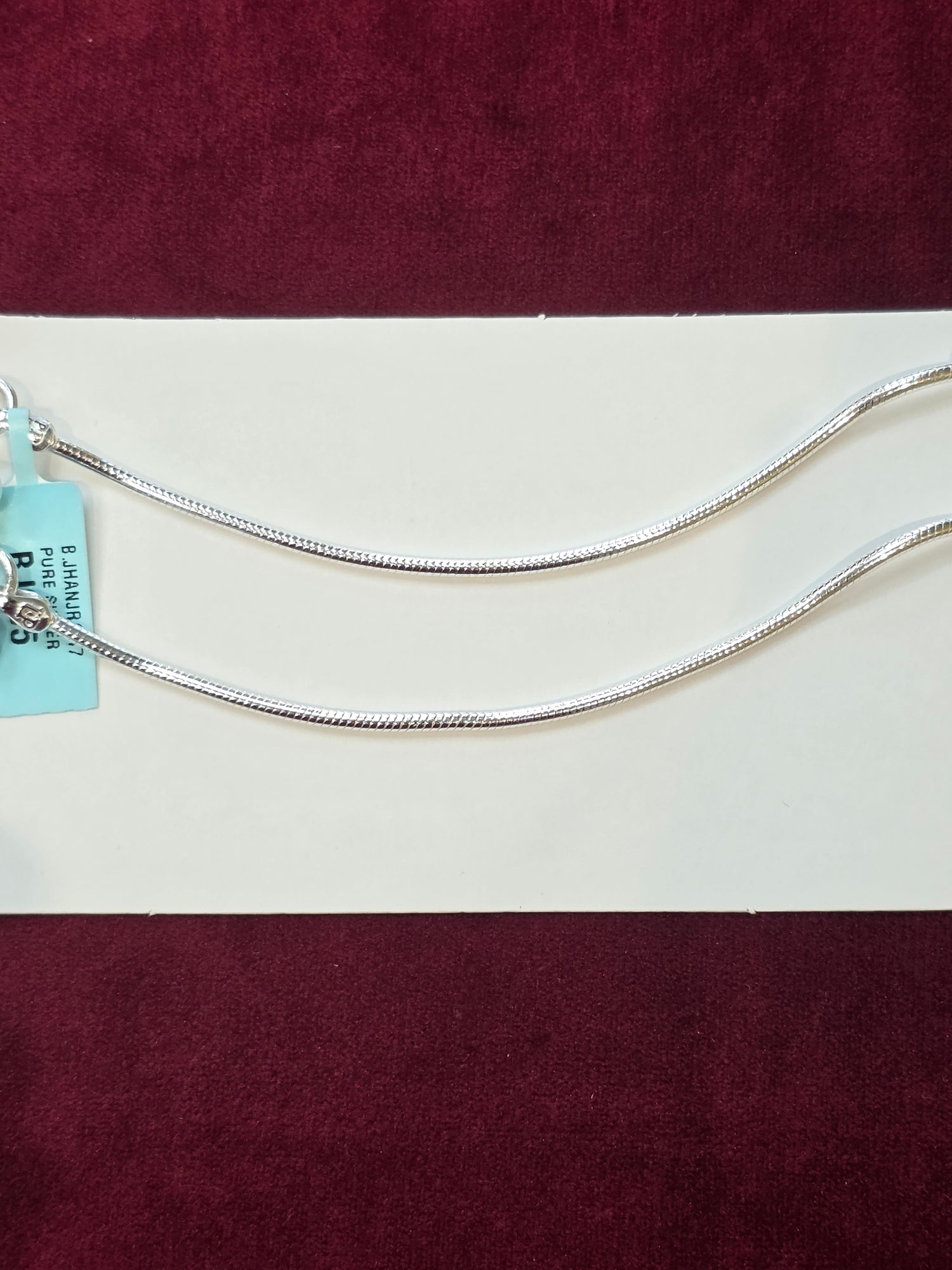 BABY SILVER ANKLETS SIZE 5.5 IN BJ005
