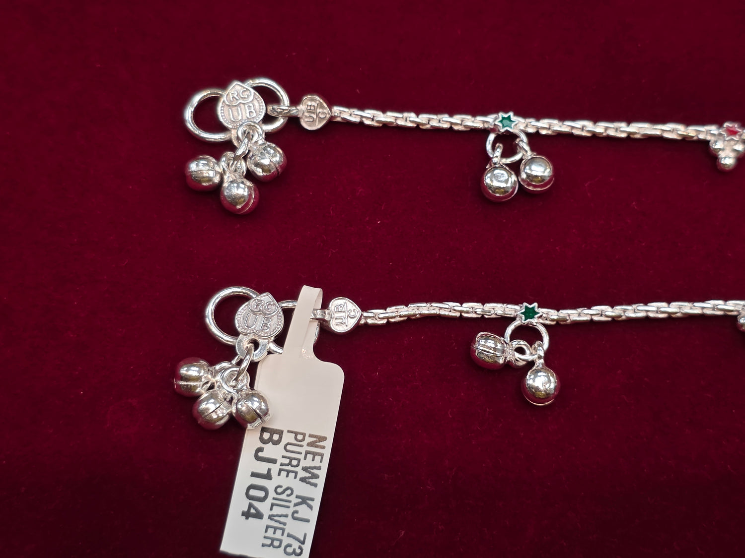 BABY SILVER ANKLETS SIZE 5 IN BJ104