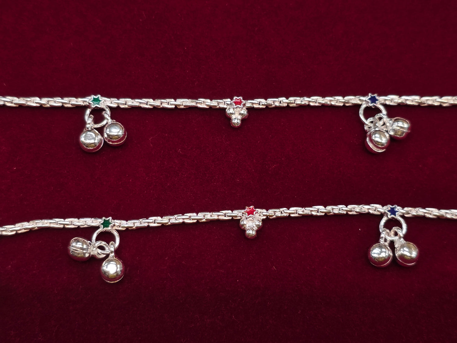 BABY SILVER ANKLETS SIZE 5 IN BJ104