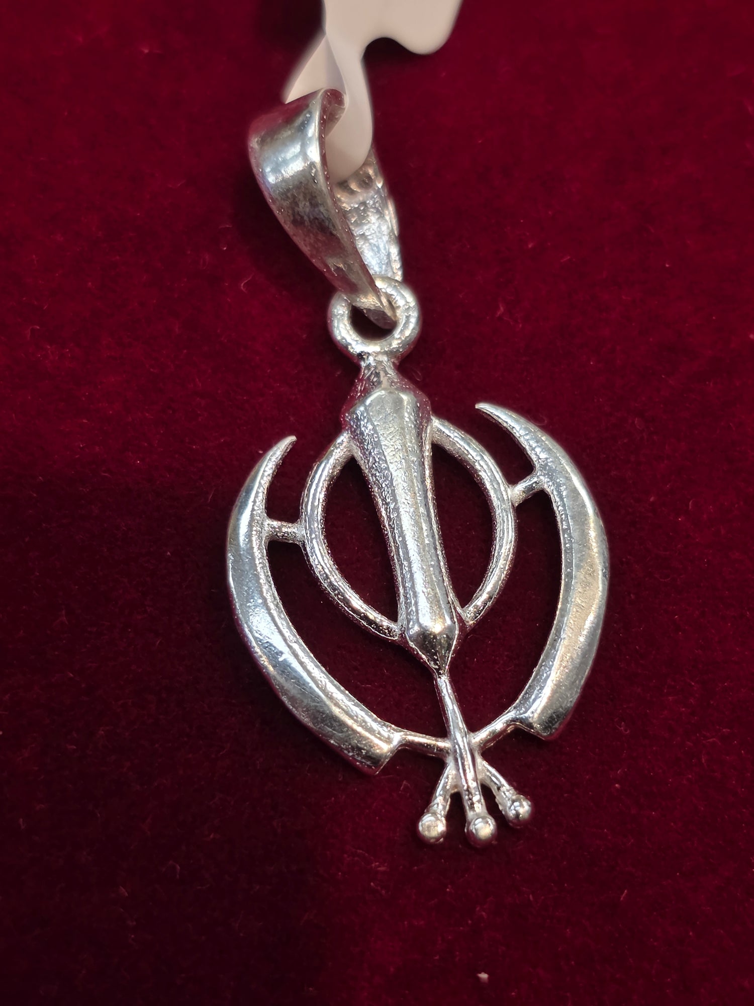 SILVER KHANDA PENDANT SP205